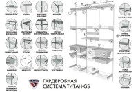 Комплектующие гардеробной системы ТИТАН GS (ЧЕРНАЯ)